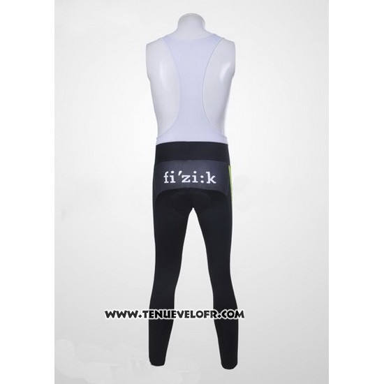 2011 Maillot Ciclismo Liquigas Cannondale Noir et Vert Manches Longues et Cuissard